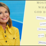 Savannah Guthrie with book Mostly What God Does